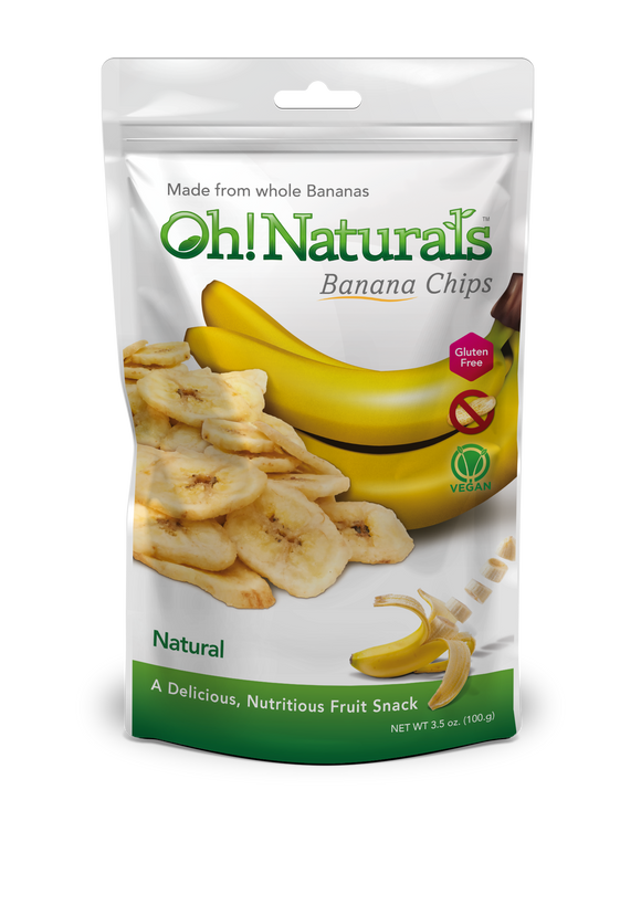 Natural Banana Chips (12 bags)